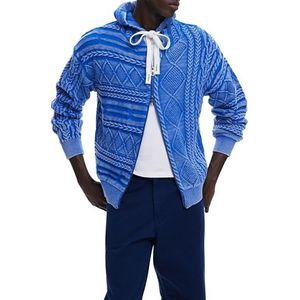 Desigual - Cardigan - Effen - Gebreide Trui met Rits - Capuchon - Lang