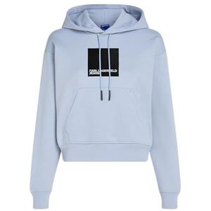 KARL LAGERFELD JEANS Klj Regular Logo Hoodie Sweatshirt met capuchon Dames, Eventide,M