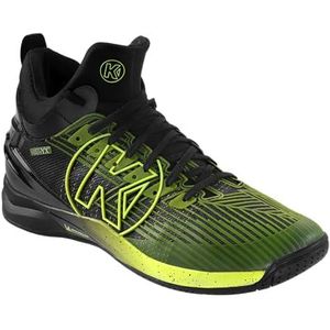 Kempa Unisex Attack Mid sportschoenen, zwart/fluo geel, 44 EU, Zwart fluo geel, 44 EU