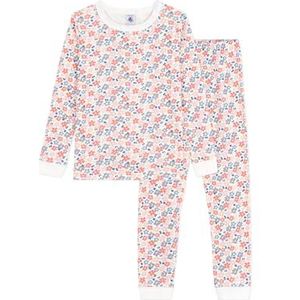 Petit Bateau Claudia Sn Nachtkleding voor meisjes, Marshmallow/Multico, 24 Maanden