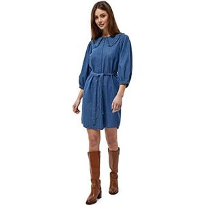 Minus Fenia Shirtdress Casual Jurk, Dark Denim, 42