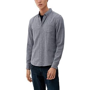 QS designed by - s.Oliver Men's Shirt Heren Hemd Heren 50.3.51.11.120.211911, Blauw, S