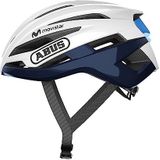 ABUS StormChaser Racefiets Helm - Lichte en comfortabele Fietshelm voor Professionele Wielrenners, voor Dames en Heren - Wit / Blauw, Maat S