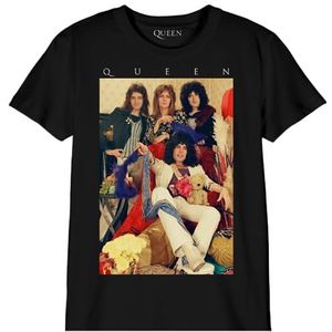 cotton division The Queen 'Group' Unisex T-shirt voor kinderen, referentie: BOQUEENTS002, zwart, maat 10 jaar, Zwart, 10 Jaar