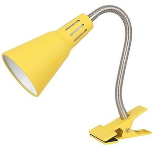 PRENDELUZ Gele klemlamp, 40 W, E14, ideaal voor oppervlakken, verstelbaar
