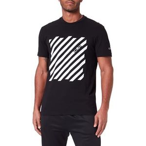 CMP - T-shirt van katoen voor heren, zwart, 54, Zwart, 50 NL