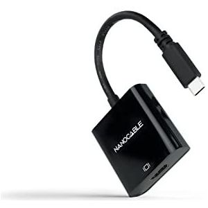 NANOCABLE 10.16.4102-BK converter USB-C naar HDMI 4K, USB-C/M-HDMI/H, zwart, 15 cm