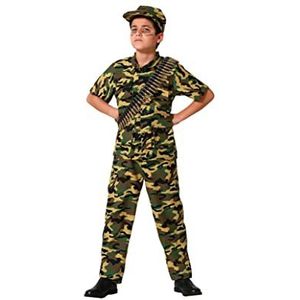 Atosa Militair kostuum voor kinderen, 10 tot 12 jaar