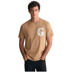 G Graphic T-shirt, Warm kaki., XL