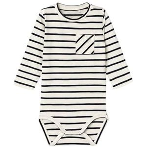 NAME IT BABY Romper NBMDING Wit/Zwart
