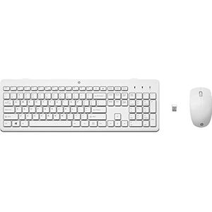 HP 230 Wireless Mouse and Keyboard Combo White toetsenbord Inclusief muis RF Draadloos Wit