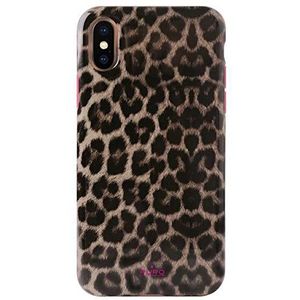Glam cover luipaard iPhone X/XS roze