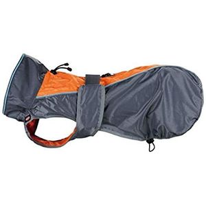 Trixie Solid Regenjas voor Hond, 25 cm, Grijs/Oranje