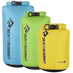 SEA TO SUMMIT Lichtgewicht 70D Dry Sack 3-delige set (4, 8, 13 liter) klimwagentas, uniseks, 4 l geel, 8 l groen, 13 l blauw (meerkleurig), eenheidsmaat