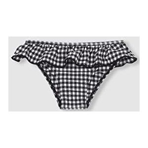 Gocco Vichy Bikini-slips met ruches, uniseks, baby, Blanco Y Gris, 18 Maanden