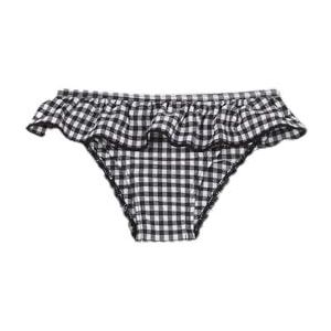 Gocco Vichy Bikini-slips met ruches, uniseks, baby, Blanco Y Gris, 18 Maanden