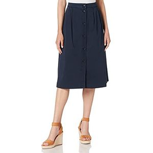 Tommy Hilfiger Dames Co Modern Chino Midi Rok, Blauw, 60