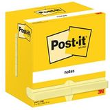 Post-it Notes, geel, gelinieerd, 76 mm x 127 mm, 12 blokken