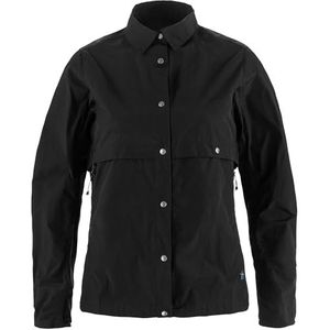 FJALLRAVEN 14500163-550 Hoja Rider's Wind Jacket W Damesjas Zwart Maat XXS