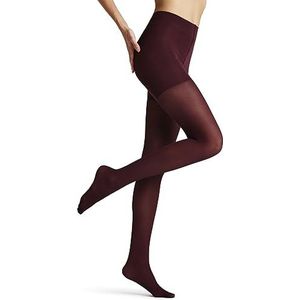 FALKE Dames Panty Rib Shaping 50 DEN W TI Halfdoorzichtig Met vormgevend effect 1 Stuk, Rood (Barolo 8596), M