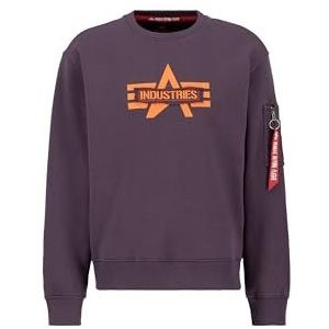 ALPHA INDUSTRIES - Logo Edge Crewneck - Sweatshirt - Pruim - Regular Fit