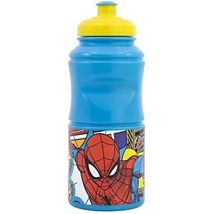 Stor Spider-man waterfles voor kinderen, van kunststof, lekvrij, 380 ml