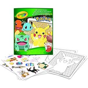 CRAYOLA - Pokemon Kleurboek met Stickers, 32 Leuke Pagina's en 4 Stickervellen, Creatieve Activiteit voor Kinderen vanaf 3 jaar, 04-2740G