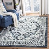 Safavieh multifunctioneel tapijt voor binnen 160 X 230 cm Turkoois/marineblauw