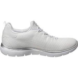 Skechers SUMMITS dames Sneaker, White Mesh / Silver Trim, 39.5 EU