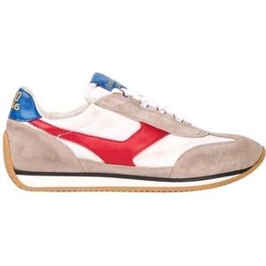 PANTOFOLA D'ORO 1886 Trainer '74 Sneakers voor heren, wit/rood/blauw, EU 41, wit, rood, blauw, 41 EU