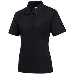 Portwest B209 Naples Dames Poloshirt, Normaal, Grootte XS, Zwart