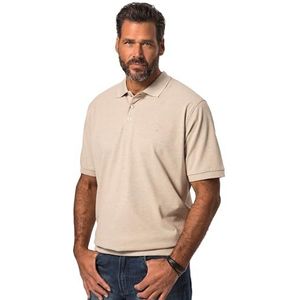 JP 1880 Heren grote maten grote maten Menswear L-8XL poloshirt, basic, buikfit, halve mouw, piqué, XXL tot 10XL 712617, Natuurlijke melange, 6XL