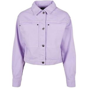 Urban Classics Dames Jas Ladies Short Boxy Worker Jacket met borstzak voor vrouwen in 3 kleuren verkrijgbaar, maten XS - 5XL, lila (lilac), 3XL