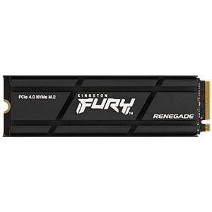 Kingston - SFYRSK FURY Renegade 500G PCIe 4.0 NVMe SSD W/HEATSINK Voor gamers, enthousiastelingen en high-power gebruikers,Zwart, 500GB