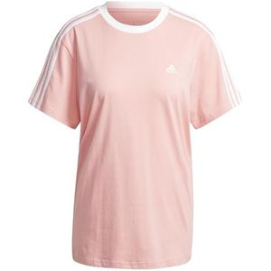 adidas Dames Essentials 3-Stripes Tee, semi pink spark/WHITE, XXS