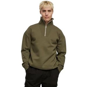 Urban Classics - Cut&Sew Troyer - Olijfgroen - Sweater