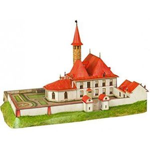 Keranova 344 Slimme Papier Historische Gebouwen 106 Stuk Priory Palace 3D Puzzel, 13,2 inch, 1/150 Schaal, Multi Color