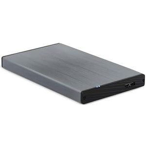 Externe 2,5 mm SATA harde schijf behuizing voor 9,5 mm SATA harde schijven met USB 3.0/3.1 Gen1-aansluiting in elegant grijs, ideaal voor uitbreiding van het geheugen naar laptops en pc's, zorgt voor