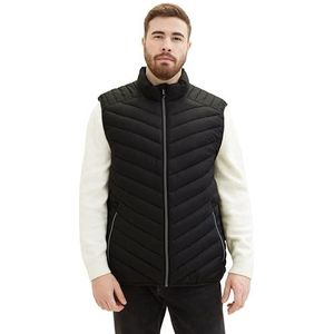 TOM TAILOR Heren 1041094 Plussize vest, 29999, zwart, 5XL, 29999 - Black, 5XL