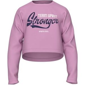 NAME IT Meisjes Nkfvilma Ls Crop Top Shirt met lange mouwen, Pastel Lavender/Print: sterker, 116