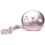 Suavinex 306639 - Premium fopspeen broche voor baby's + 0 maanden, sieraden broche metallic effect, met nieuwe kleine plaquette, 0% BPA, kleur roze,Violeta
