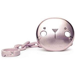 Suavinex 306639 - Premium fopspeen broche voor baby's + 0 maanden, sieraden broche metallic effect, met nieuwe kleine plaquette, 0% BPA, kleur roze.,Violeta