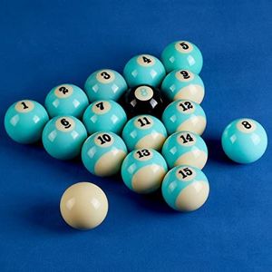 YINIUREN Biljartballen zwembadballen 5-1/4 inch gemaakt van premium polyester hars zwembadballen biljartset vervang de zwarte 8 ballen in twee stijlen zwembadbalsets (kunststijl)