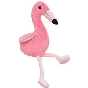 GLOREX 0 4802-1 - Knuffel om zelf op te vullen Flamingo Rosy, ca. 44 cm hoog, genaaid van hoogwaardig pluche, hoeft alleen nog maar gevuld te worden, met geboortecertificaat