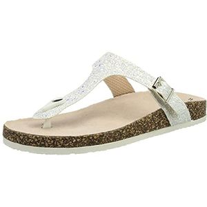 s.Oliver Jongens 5-5-47400-26 Flipflop, Offwht Glitter, 32 EU