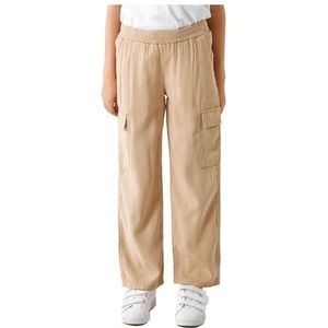 Bestseller A/S NKFBELLA ST TWI Cargo 8262-BU NOOS broek meisjes, safari, 164, Safari, 164 cm