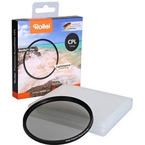 Rollei Premium circulair filter CPL 49 mm (1 stop) - polarisatiefilter met aluminium ring, gemaakt van gorillaglas met speciale coating - afmetingen: 49 mm