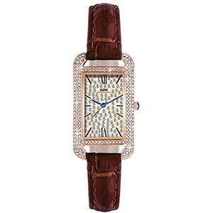 Basfur Dress Watch Fe-Montre-027-03, Bruin, Modern