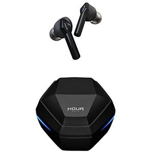 Noua Samurai Earbuds Bluetooth 5.0 met hifi-stereo, draadloze hoofdtelefoon met microfoon, Bluetooth in-ear hoofdtelefoon met draadloze touch-bediening, USB-C-beschermhoes voor iPhone Samsung Xiaomi