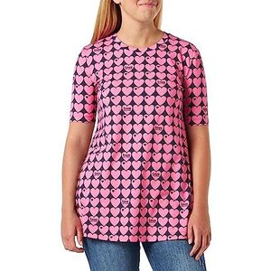 Love Moschino Dames Tight-fit Short-Sleeved T-Shirt, Blue Fuchsia, 42, blauw Fuchsia, 42